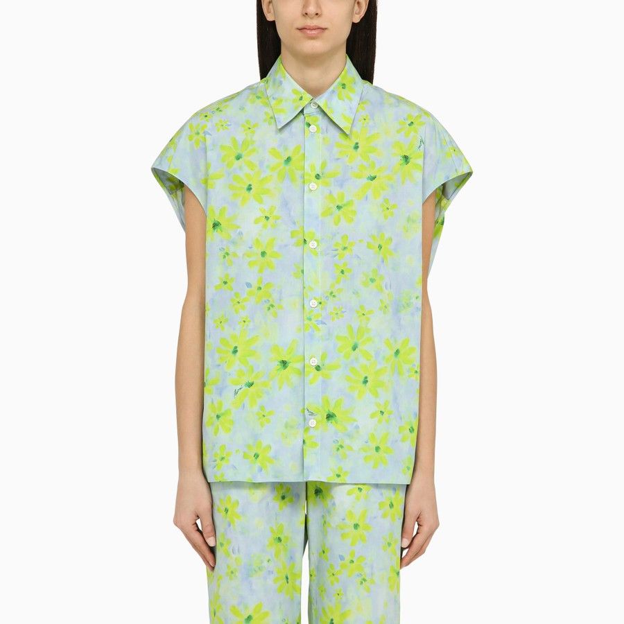 image of Marni O1D2Blof0124 Shirt In Light Blue, Women's (Size Medium)