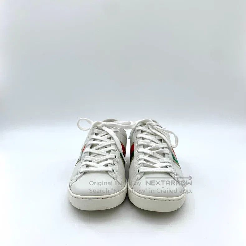 Gucci Gucci Ace series white striped double G embroidered lace-u Size US 7 / IT 37 - 3 Thumbnail