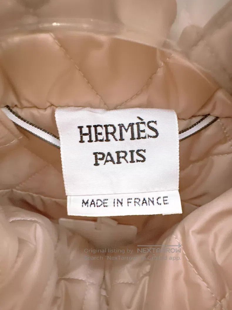 Hermes Hermes Khaki diamond pattern cotton coat Size XS / US 0-2 / IT 36-38 - 3 Thumbnail