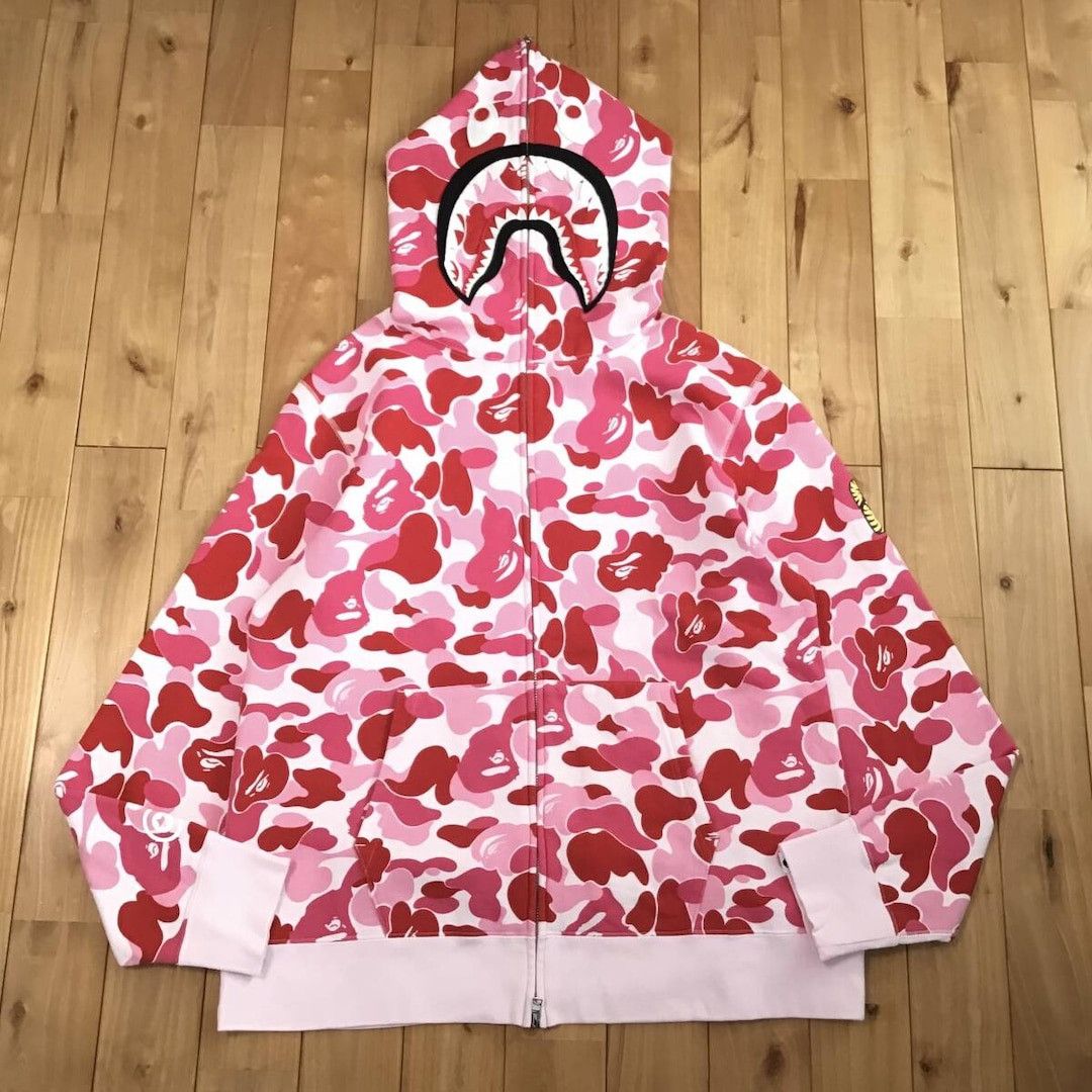 Bape BAPE ABC camo Pink shark full zip hoodie a bathing ape PONR Size US XL / EU 56 / 4 - 1 Thumbnail