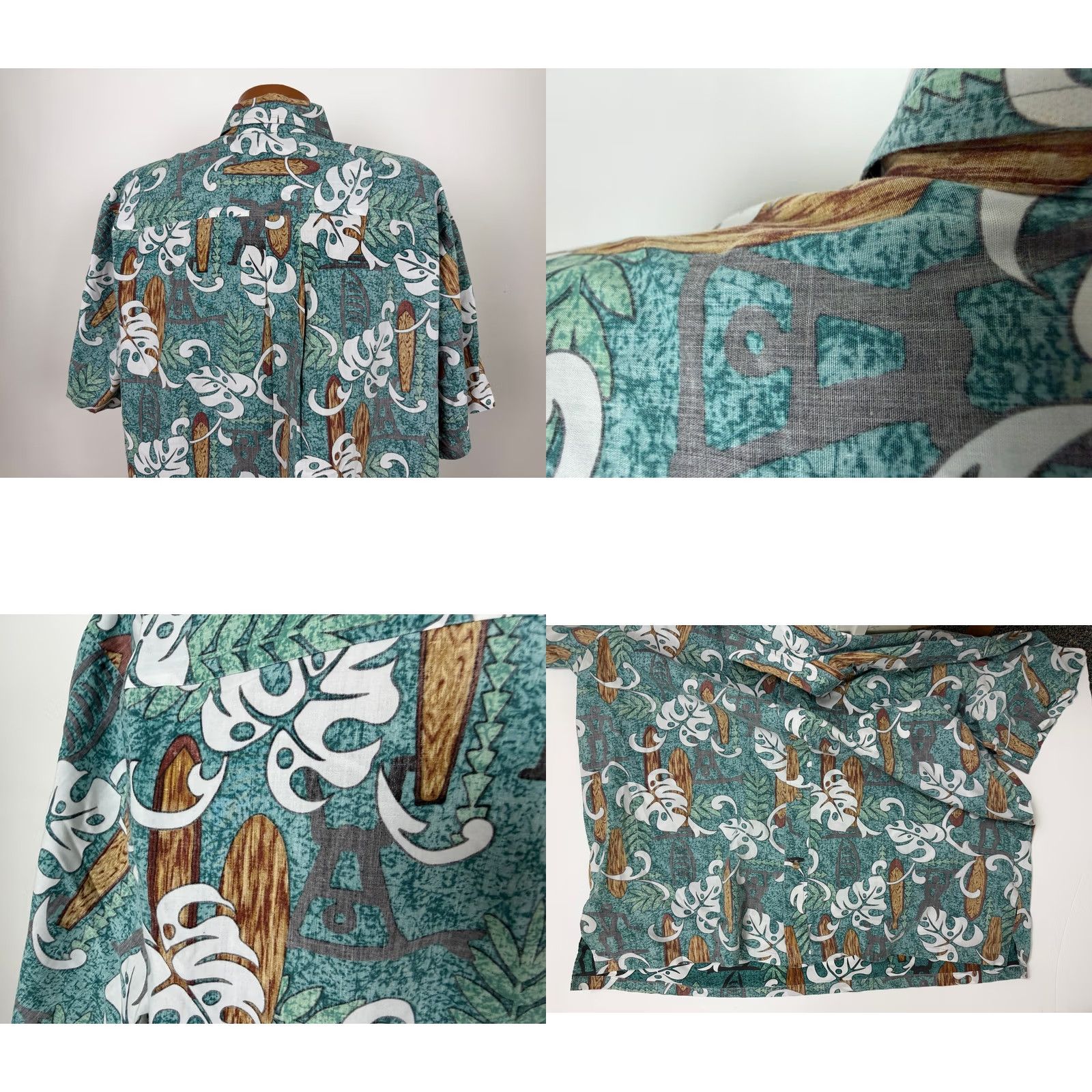 Vintage VINTAGE Makapuu Hawaiian Shirt Men 2XL Blue Short Sleeve Button-Up Collared Graphic Print 90s Beach Tribal Tropical Mens Size US XXL / EU 58 / 5 - 8 Thumbnail