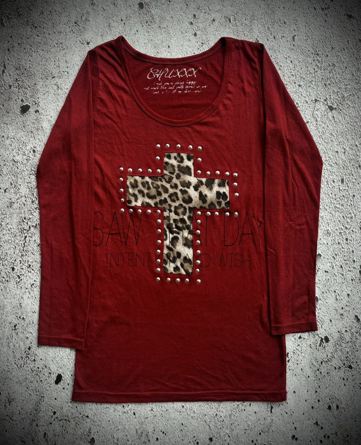 Hysteric Glamour Y2k Chuxxx Studded Leopard Women's Longsleeve Size L / US 10 / IT 46 - 1 Thumbnail