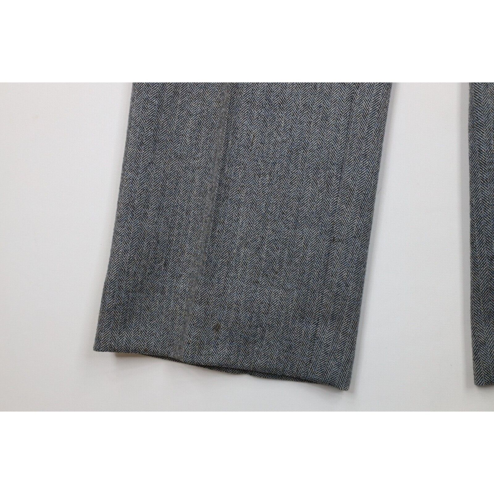 Vintage Vintaeg 70s Streetwear Wool Herringbone 3 Piece Suit Size 40L - 15 Thumbnail