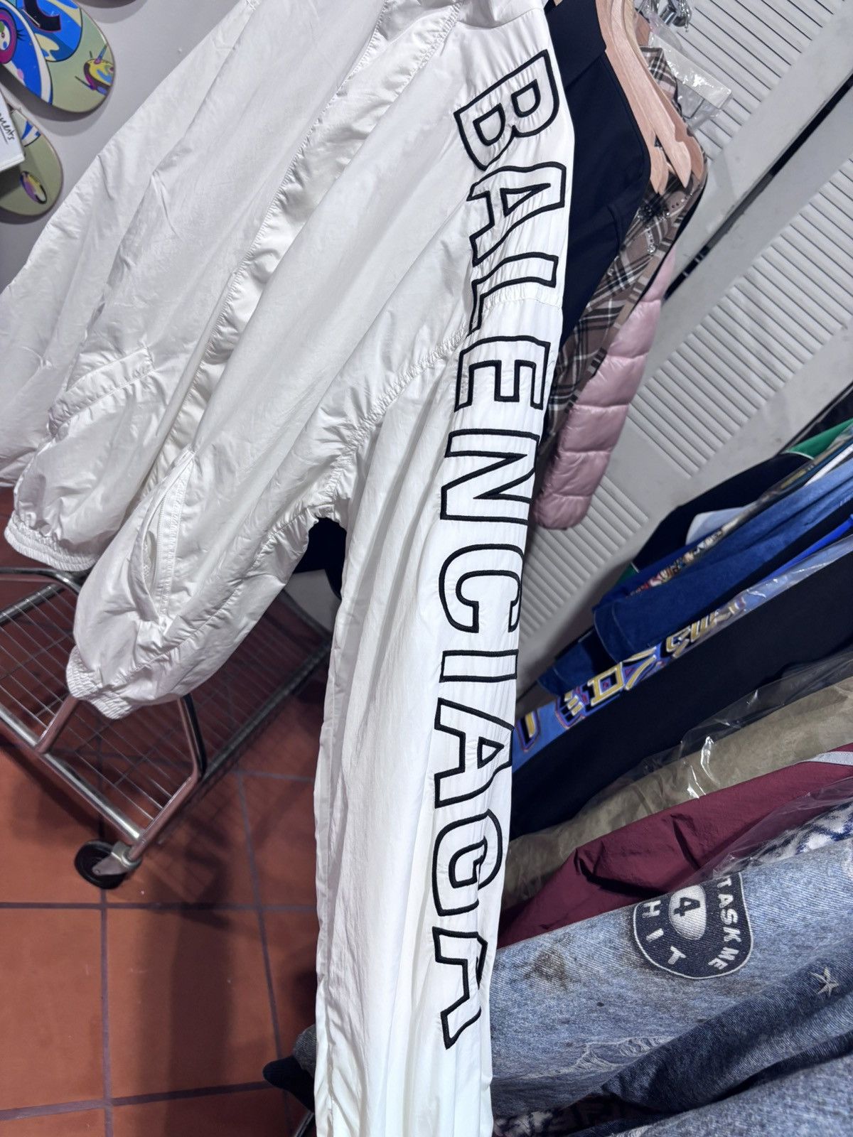 Balenciaga Balenciaga Logo-Embroidered White Jacket Size US XS / EU 42 / 0 - 2 Thumbnail