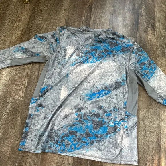Realtree Real Tree Fishing Longsleeve Blue Ocean Current Water Print Size US XL / EU 56 / 4 - 4 Thumbnail