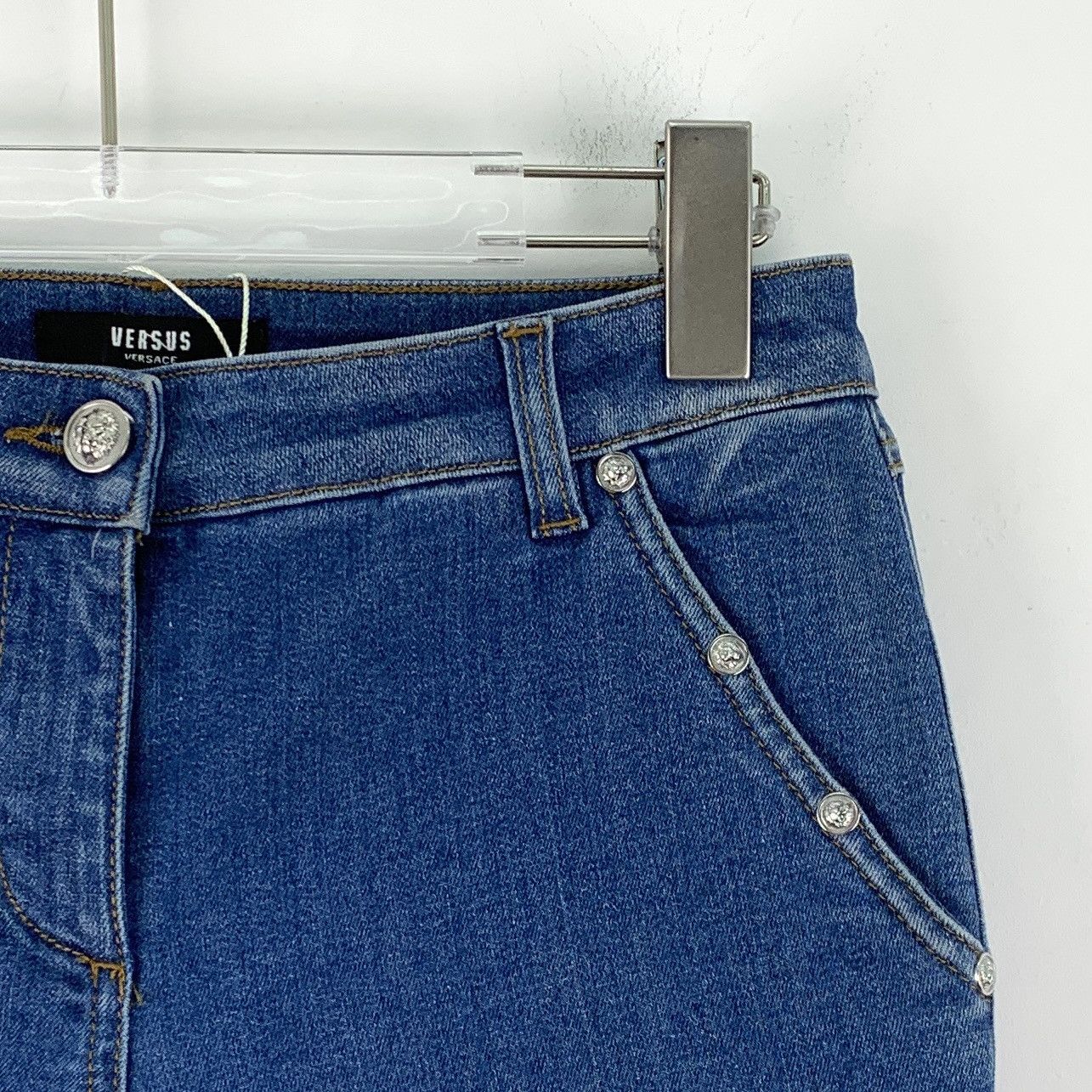 Versace Versace Dark Blue Cotton Casual Denim Pants K26WX Size 25" / US 0 / IT 36 - 3 Thumbnail