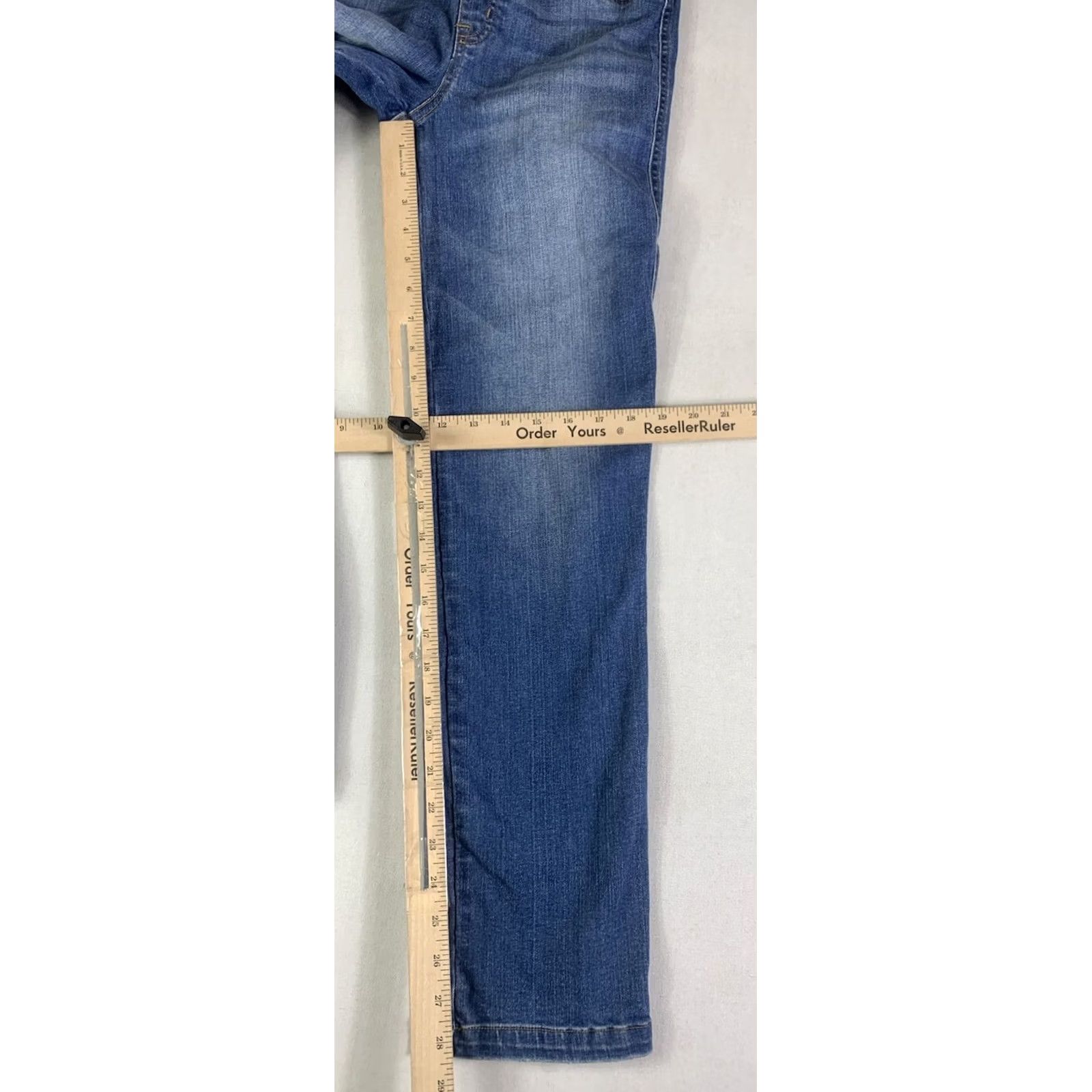 Spanx VINTAGE SPANX Jeans Womens Small Straight Leg pull-on Indigo Size 28" / US 6 / IT 42 - 3 Thumbnail