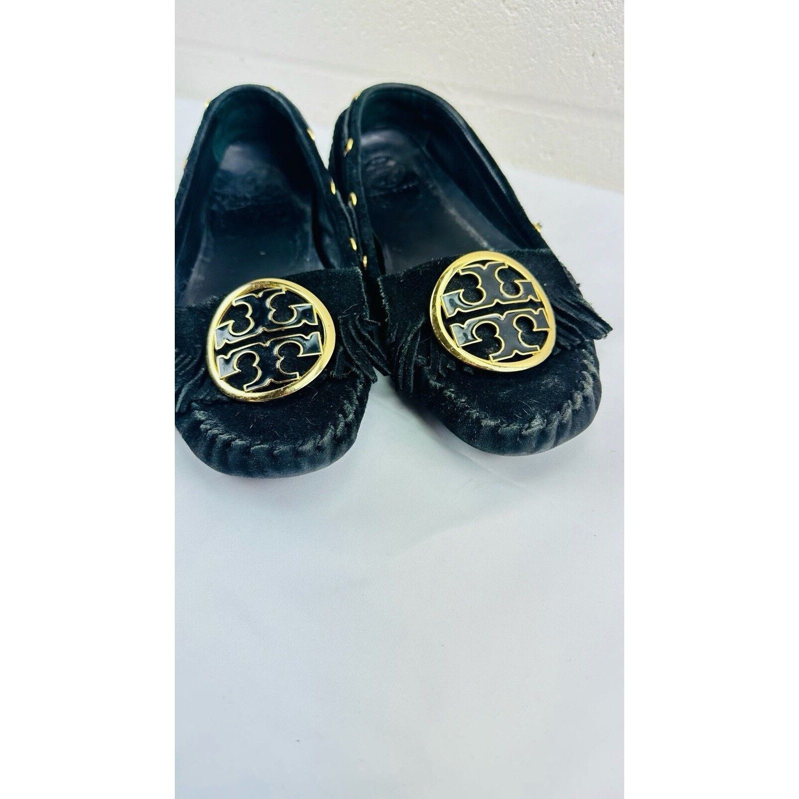 Tory Burch Tory Burch Alexandra Black Suede Moccasin Loafers Flat 11 Size US 11 / IT 41 - 2 Thumbnail