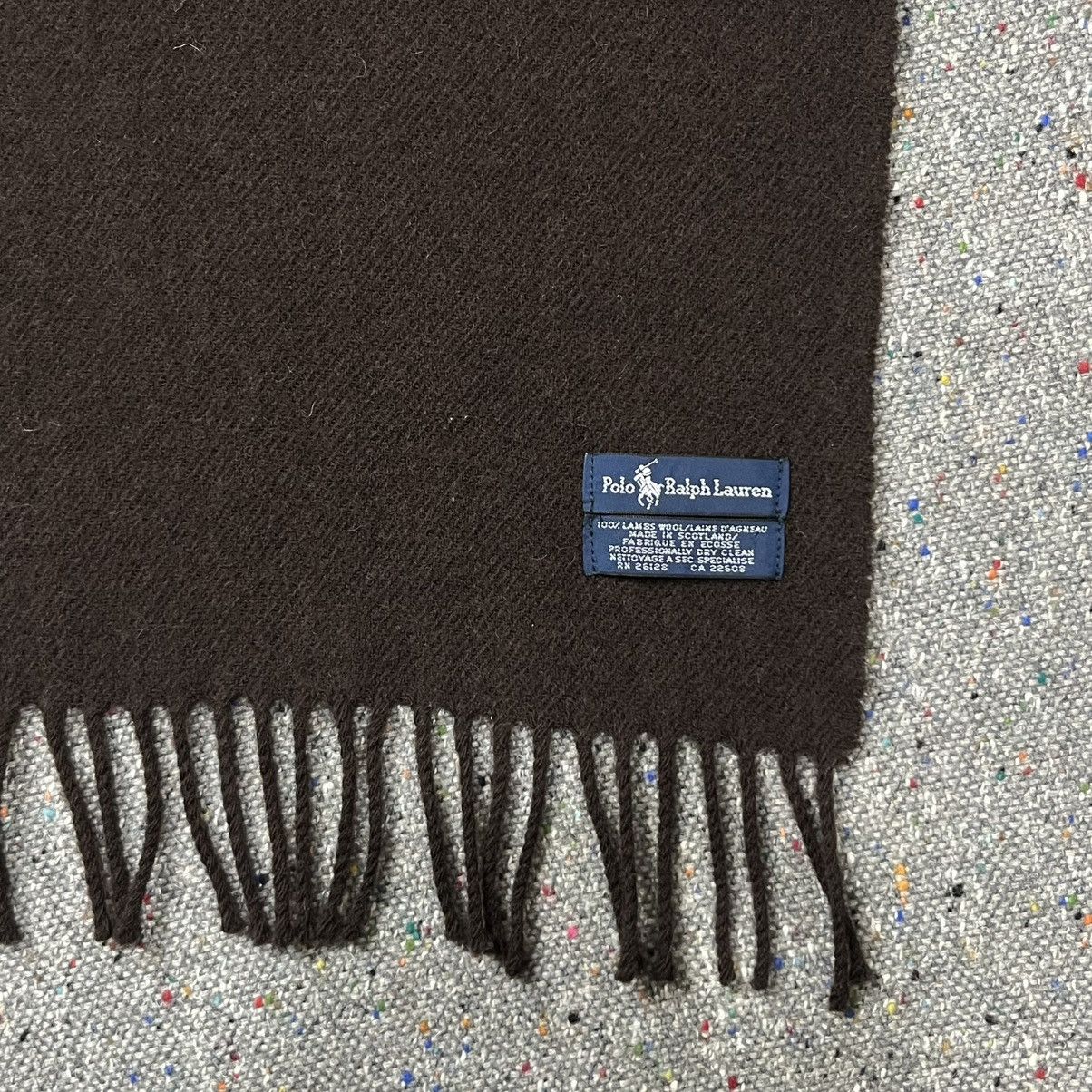 Polo Ralph Lauren Vintage Polo Ralph Lauren Nutmeg/Brown Lambswool Scarf Size ONE SIZE - 4 Thumbnail