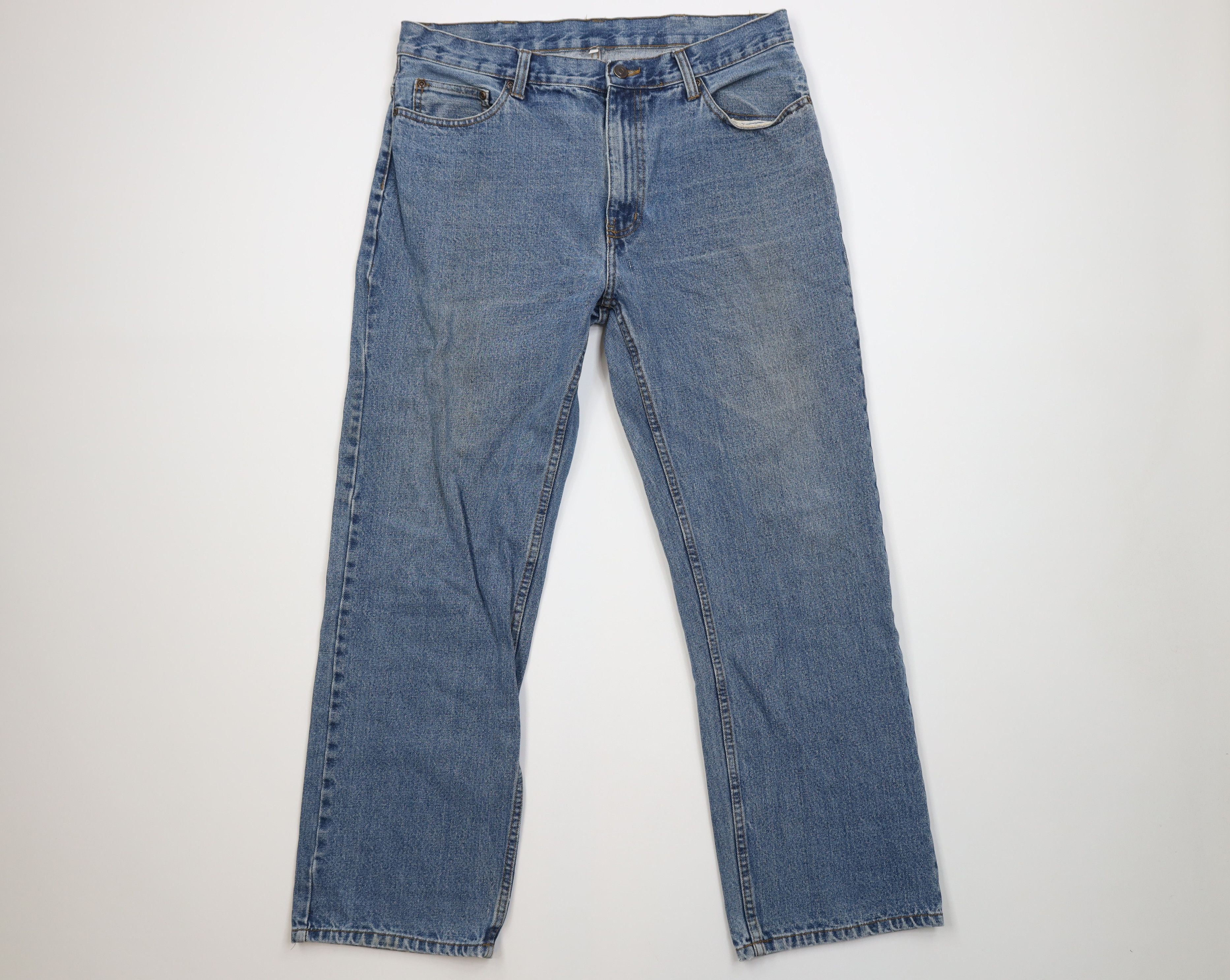 Vintage Vintage 90s Streetwear Wide Leg Denim Jeans Blue Cotton Size US 34 / EU 50 - 1 Thumbnail