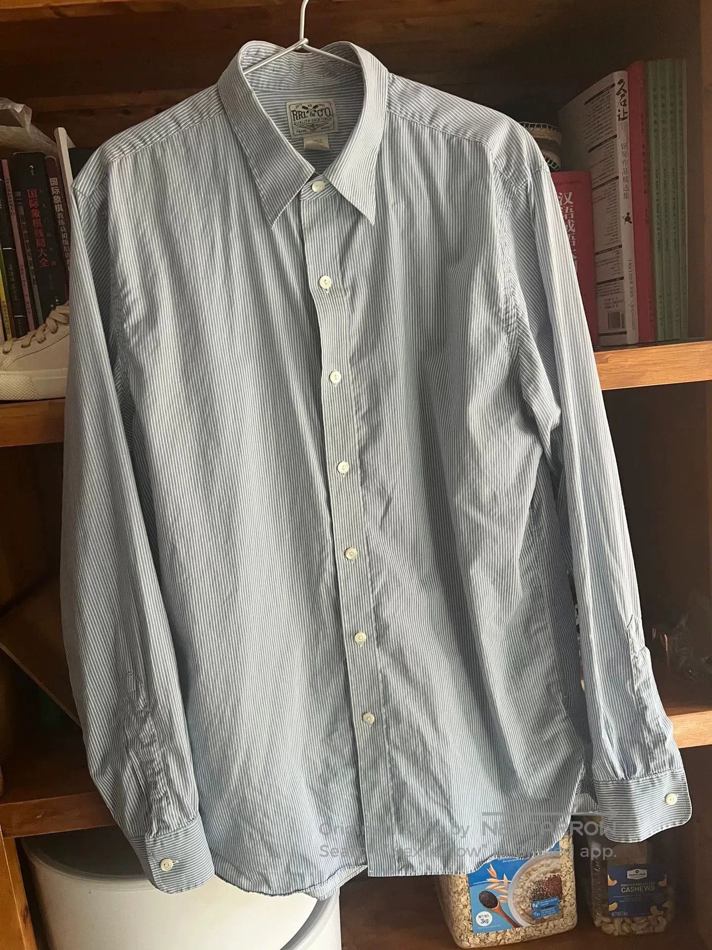 RRL Ralph Lauren RRL Long Sleeve Striped Shirt in Blue White. Size US M / EU 48-50 / 2 - 2 Thumbnail