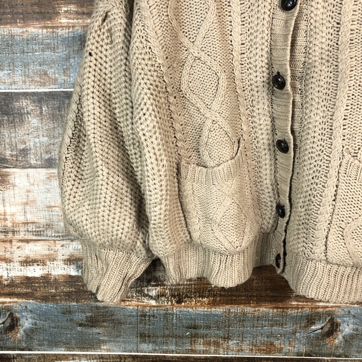 Homespun Knitwear × Japanese Brand Apres Jour Brown Knitwear Hoodie #A2405 Size L / US 10 / IT 46 - 7 Thumbnail