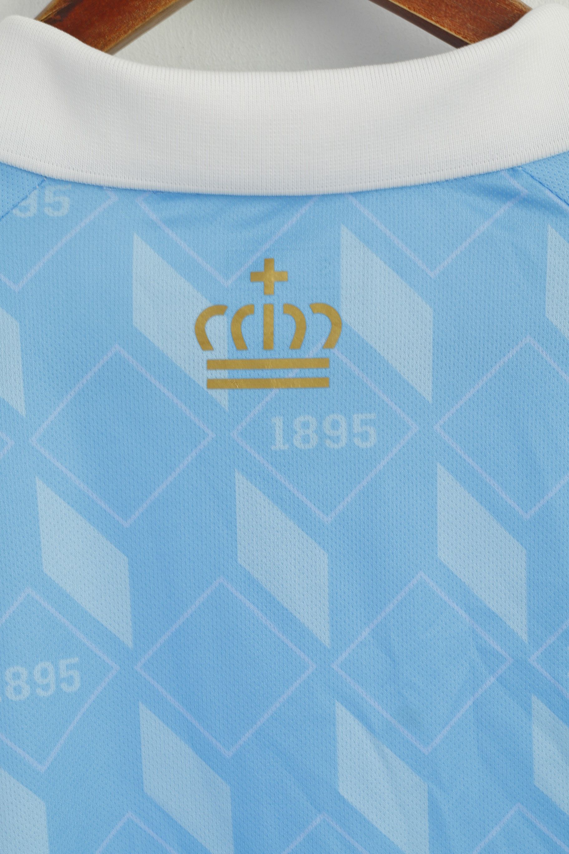 Adidas Adidas Men S Shirt Blue Shiny 1895 Royal Belgian 8844 Size US S / EU 44-46 / 1 - 4 Thumbnail