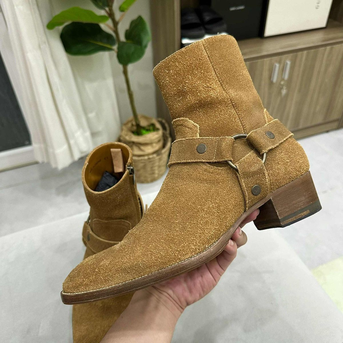 Saint Laurent Paris SAINT LAURENT BROWN SUEDE HARNESS BOOTS IN EU41 Size US 8 / EU 41 - 5 Thumbnail