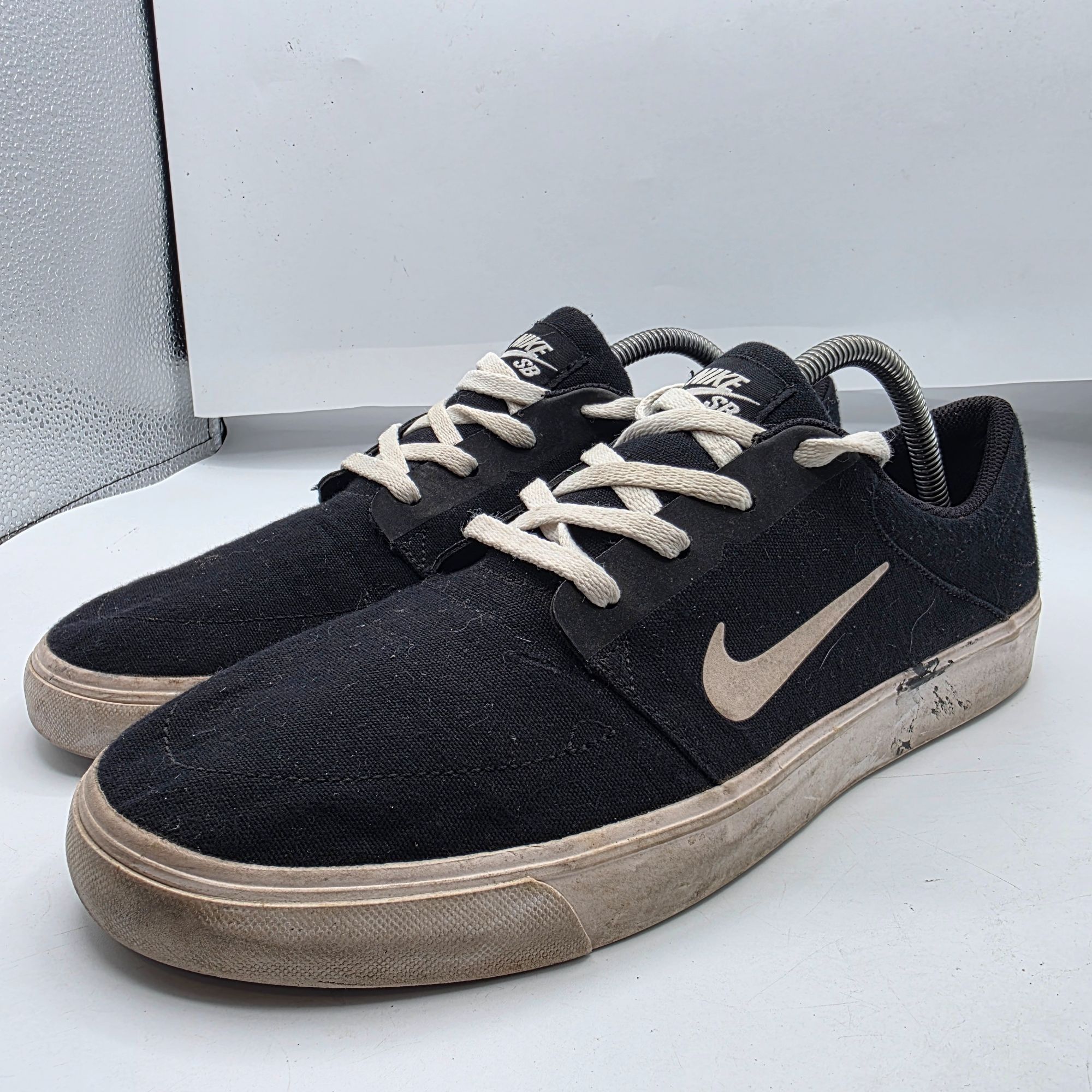 Nike Nike SB Portmore Canvas Mens Size 10.5 Black White Skate Sne Size US 10.5 / EU 43-44 - 4 Thumbnail