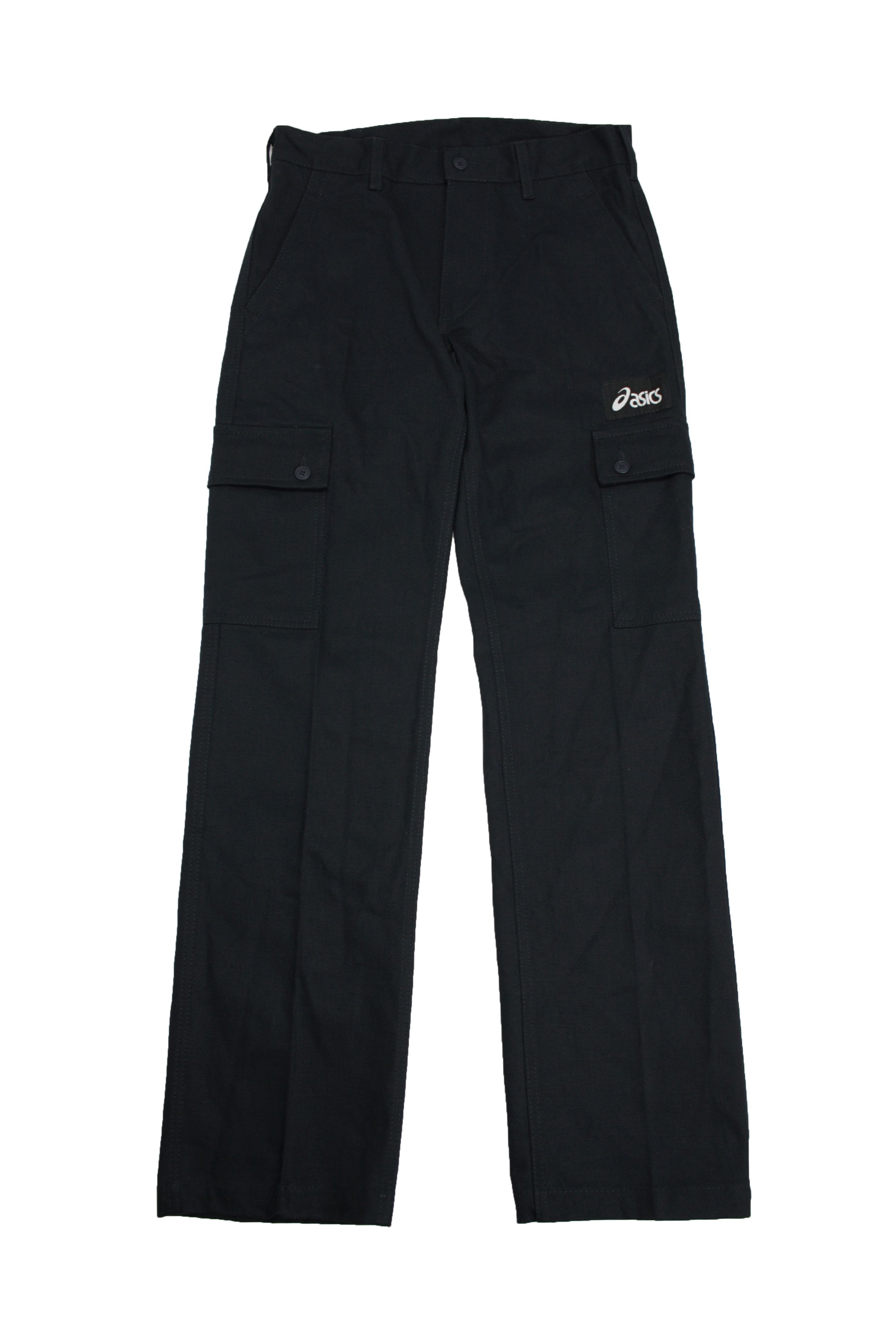 image of Asics 90's Vintage Cargo Workwear Straight Cotton Pants in Black, Men's (Size 31)