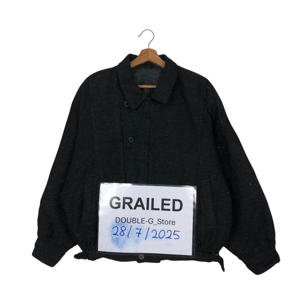 Japanese Brand 📌Vtg Wool Bomber Jacket Double Layer Unbranded Issey Miyake Size US M / EU 48-50 / 2 - 2 Thumbnail