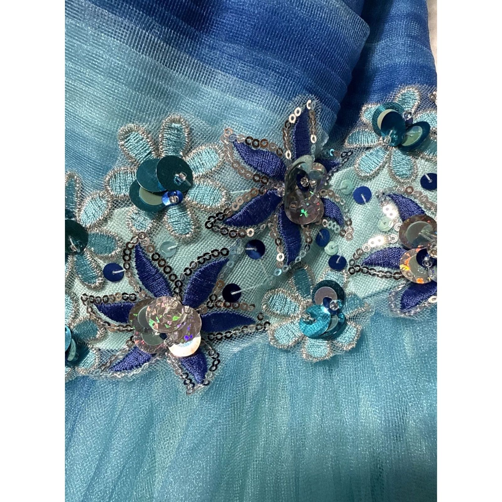 Vintage Alfred Angelo Royal Ball Disney Princess Stunning Prom Dress - Blue - Size 12 - NWOT - Strapless Sleeveless Ball Gown Womens Size ONE SIZE - 3 Thumbnail