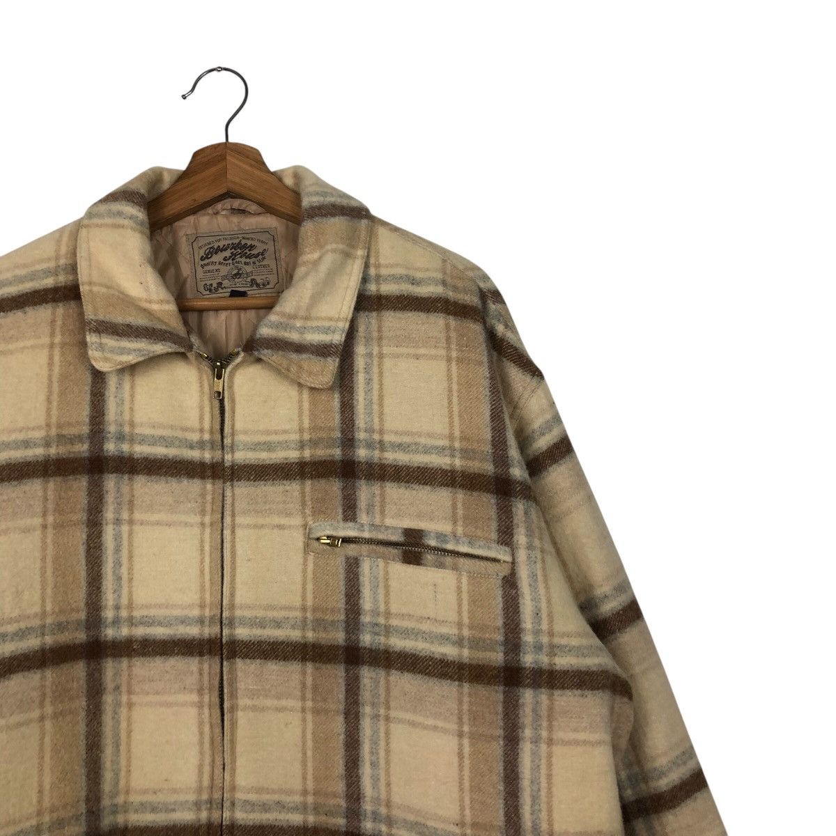 Japanese Brand 📌Vintage Chore Zipper Jacket Buckle Bourbon House Tartan Size US M / EU 48-50 / 2 - 8 Thumbnail