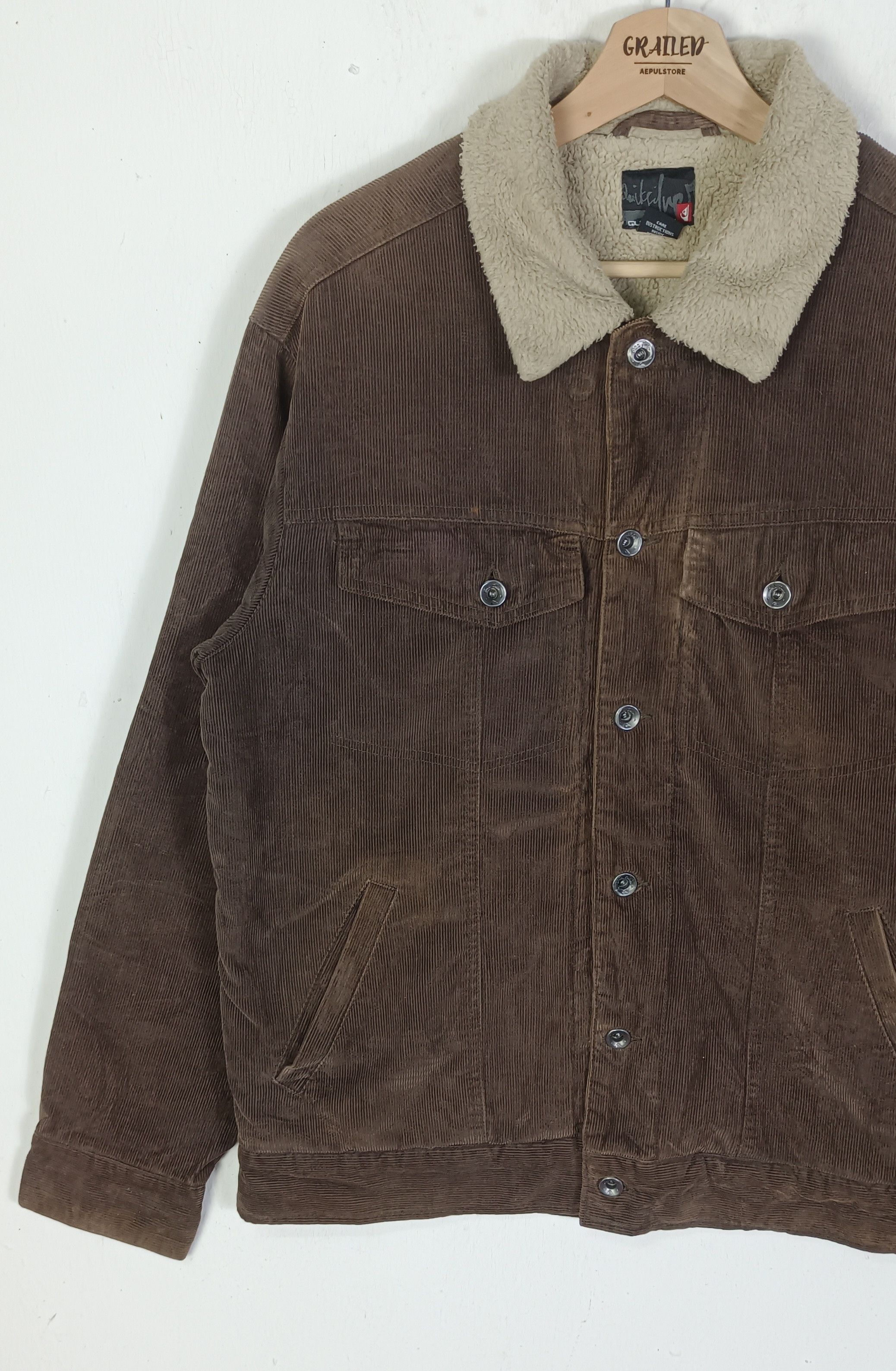 Quiksilver Vintage Quiksilver Corduroy Men Jacket Size US M / EU 48-50 / 2 - 4 Thumbnail