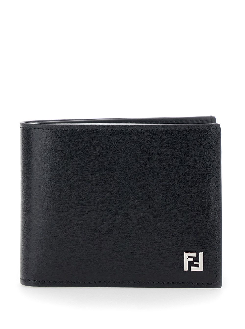 Fendi Black Wallet with Logo Plate on the Front In Leather For Men Size ONE SIZE - 1 Thumbnail