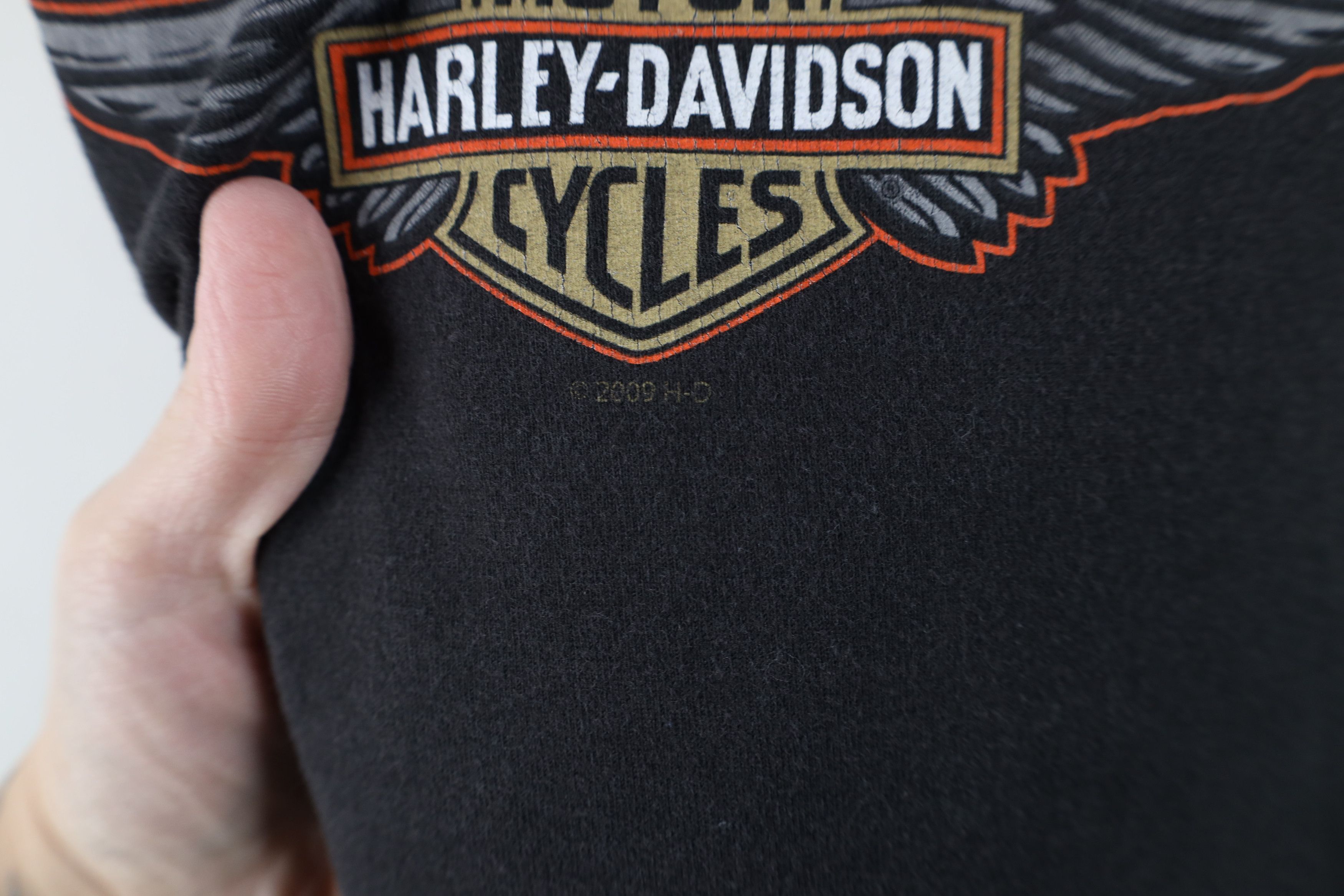 Harley Davidson Vintage Y2K Harley Davidson Faded Spell Out T-Shirt Black Size US XXL / EU 58 / 5 - 5 Thumbnail