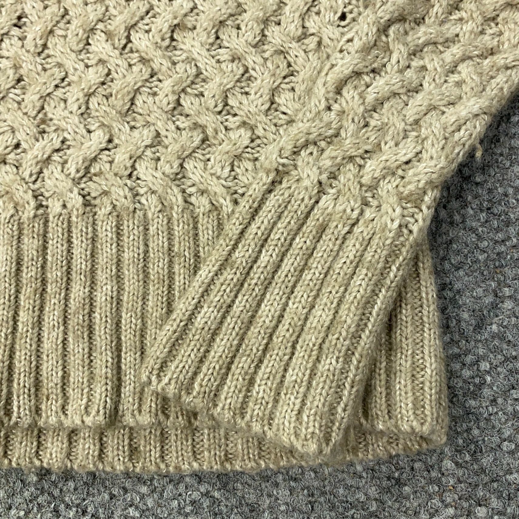 Vintage Kenji Hoodie Sweater Womens Medium Beige Wool Alpaca Blend Size M / US 6-8 / IT 42-44 - 3 Thumbnail