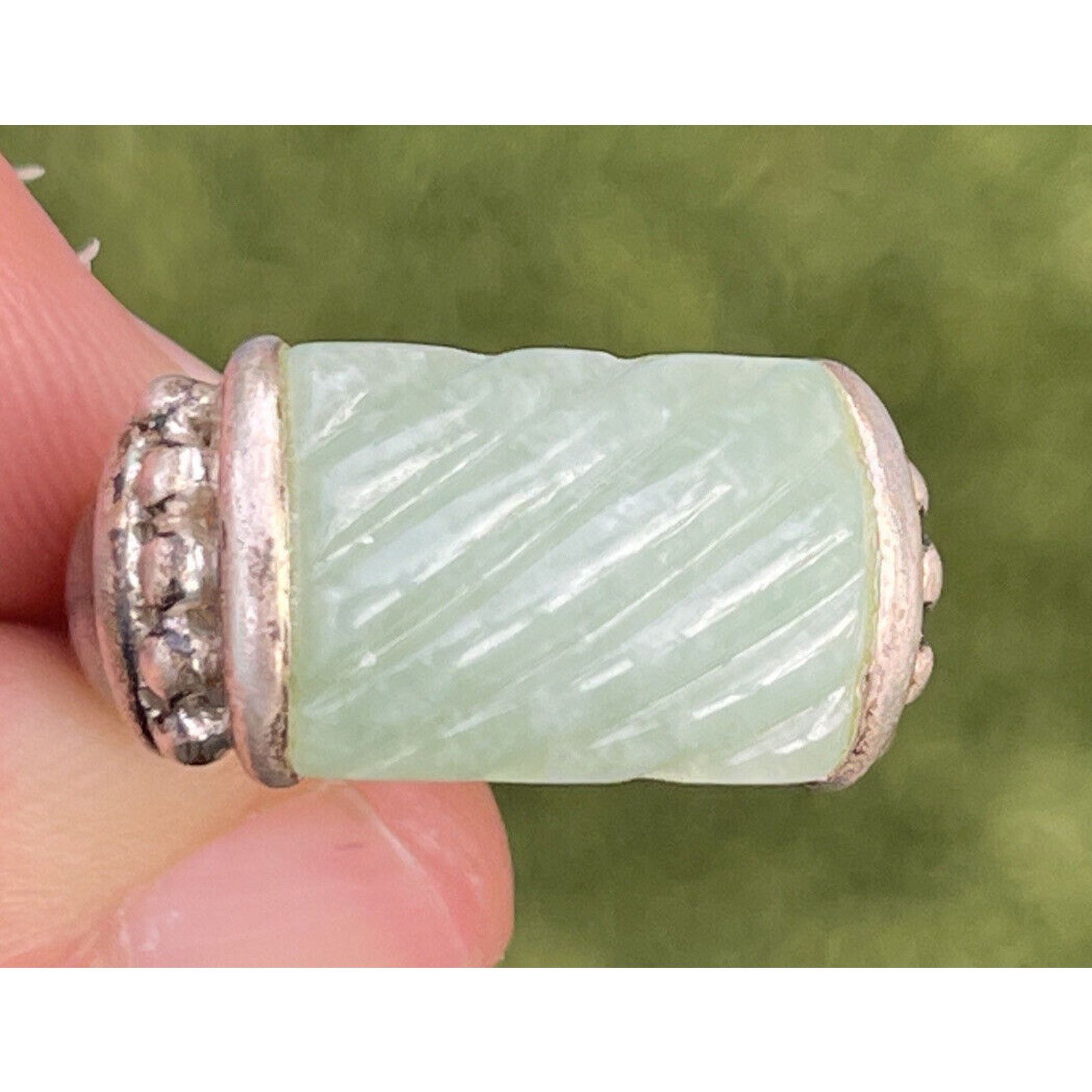 Vintage Judith Ripka Sterling Silver Ring 925 Size 6 Band Jade Size ONE SIZE - 3 Thumbnail