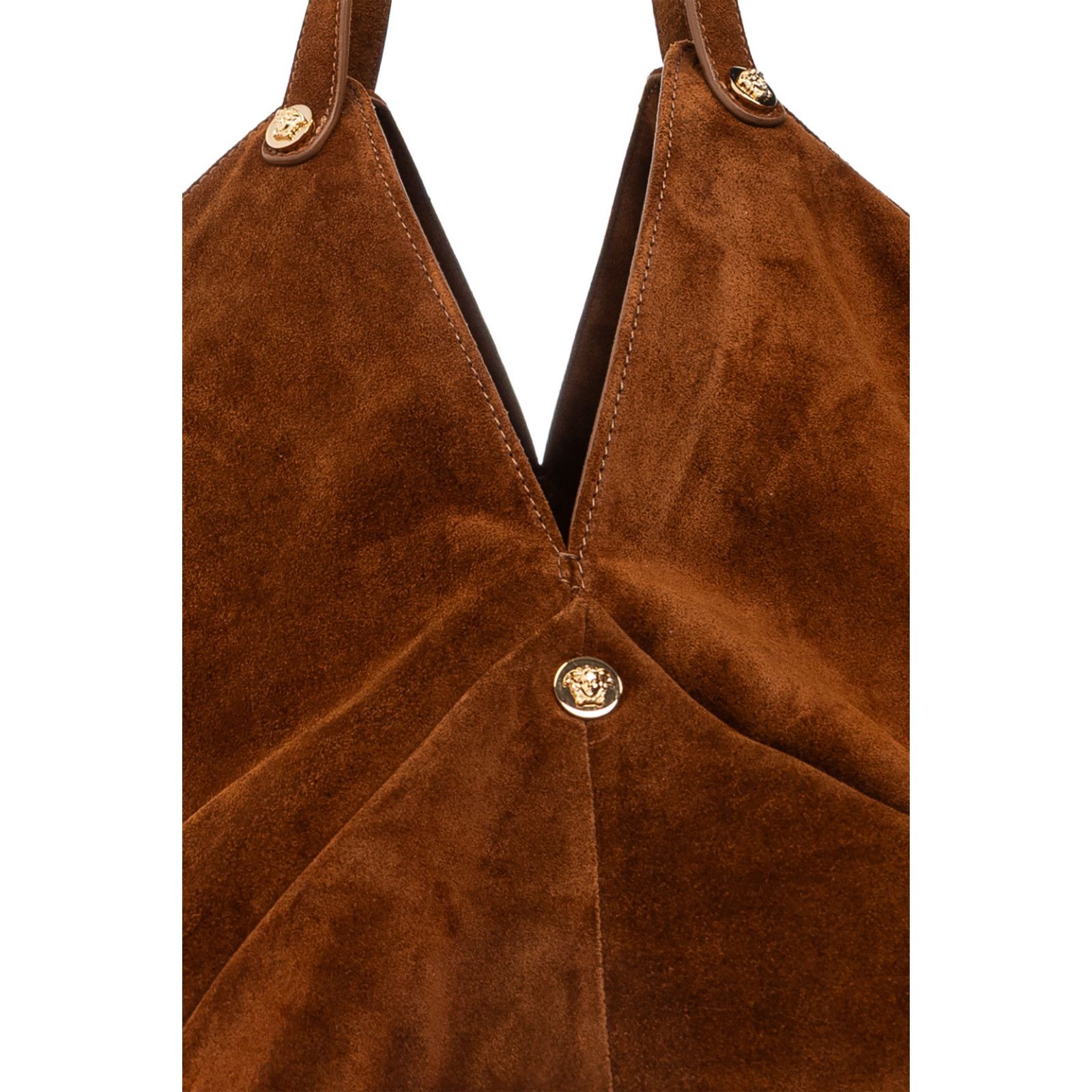 Versace VERSACE Protea Brown Suede Top Handle Bag New & Authentic Size ONE SIZE - 5 Thumbnail
