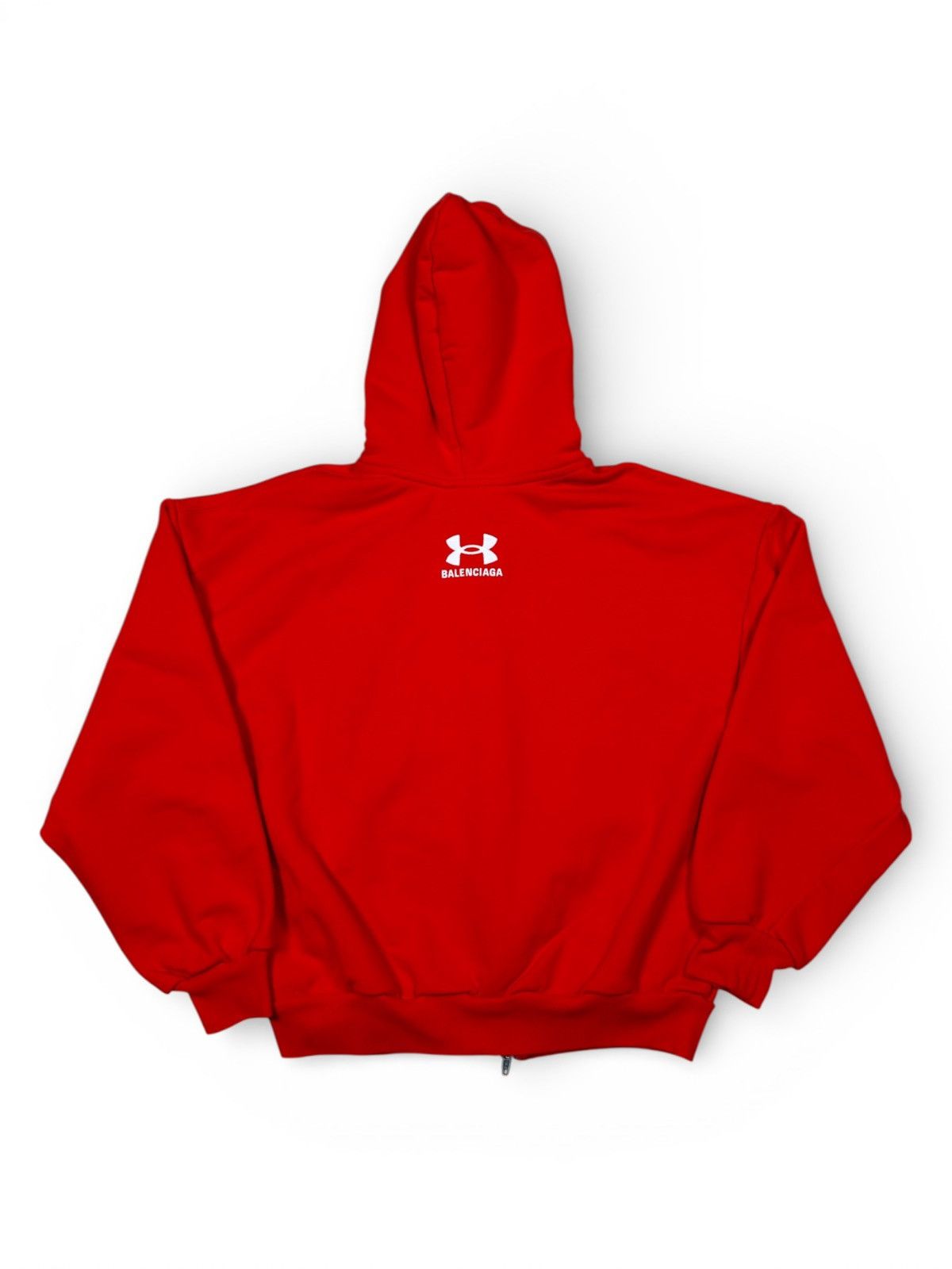 Balenciaga × Under Armour *RARE* BALENCIAGA DEMNA UNDER ARMOUR REGULAR FIT HOODIE RED Size US XXS / EU 40 - 23 Thumbnail