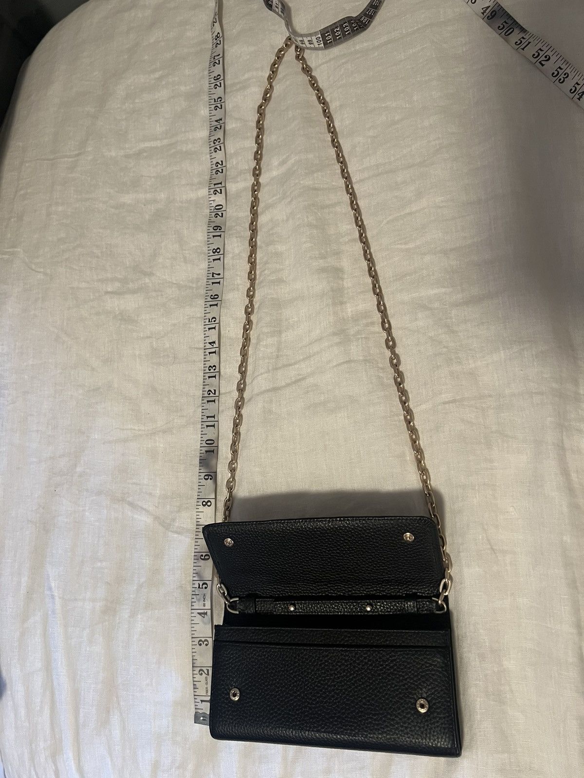 Mario Valentino Mario Valentino Leather Wallet On Chain Crossbody Chain Size ONE SIZE - 4 Thumbnail