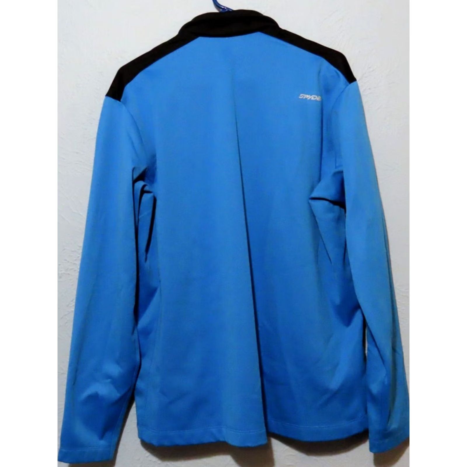 Spyder Spyder Jacket Men XL Blue Black Fleece Full Zip Activewear Pullover Breathable Stretch Long Sleeve Regular Fit Casual Outdoor Sports Size US XL / EU 56 / 4 - 7 Thumbnail