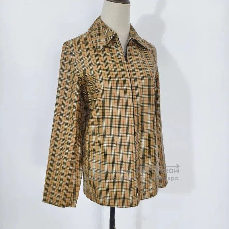 Burberry Burberry Khaki Cotton Plaid Long Sleeve Cardigan. Size M / US 6-8 / IT 42-44 - 4 Thumbnail
