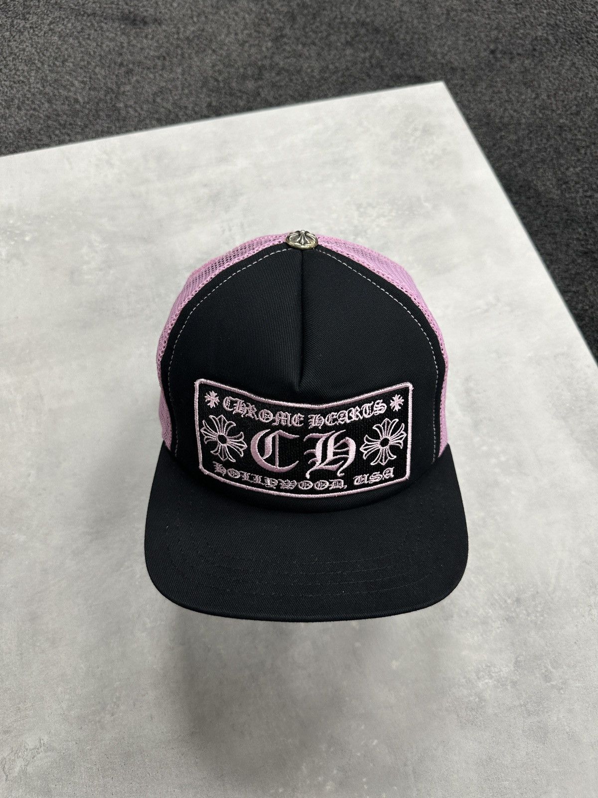 Chrome Hearts Pink Black Hat | Grailed