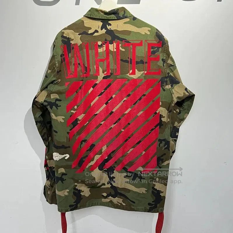 Off-White Off-White Green Camouflage Long Sleeve Shirt . Size US S / EU 44-46 / 1 - 2 Thumbnail