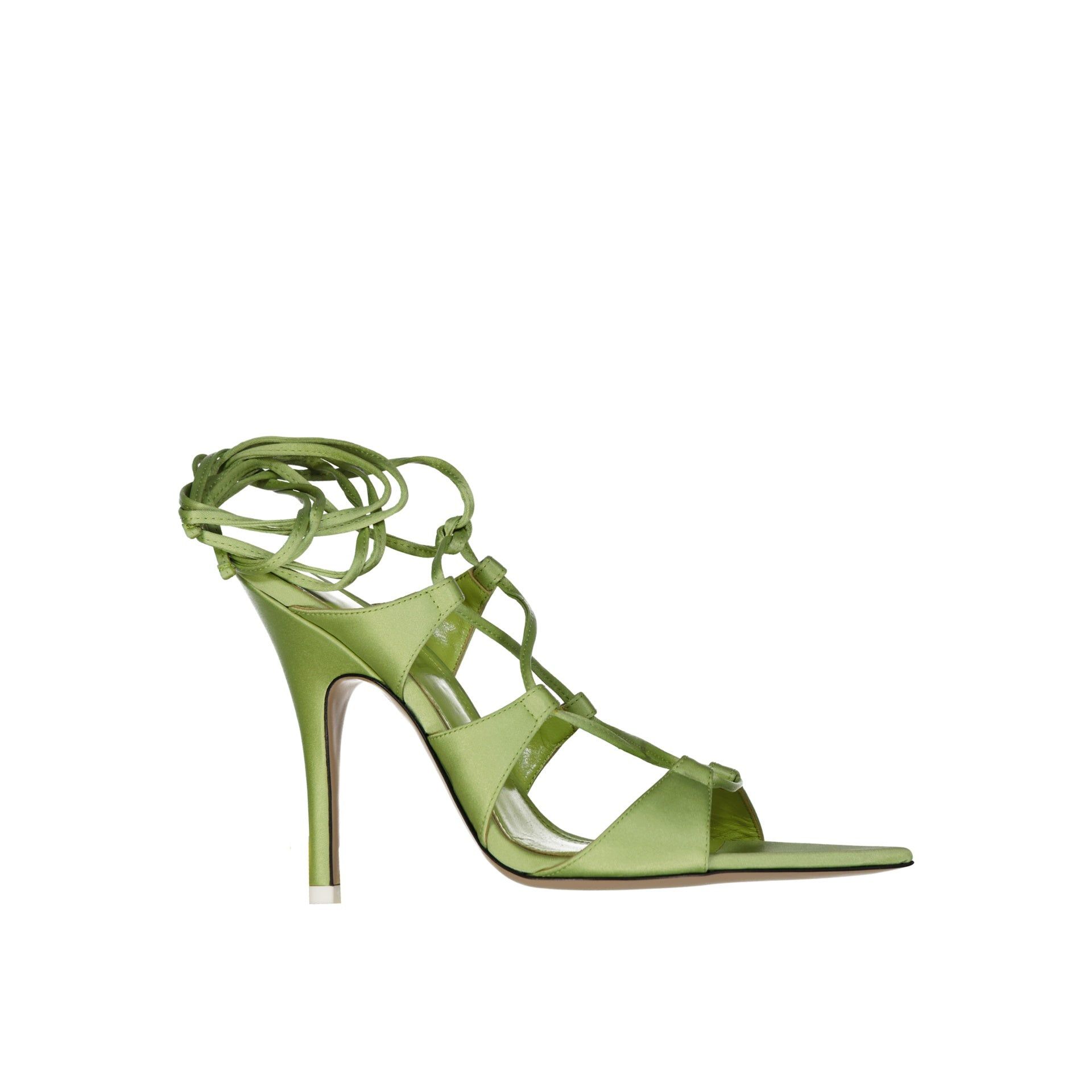 サンダル・ミュール THE ATTICO Women Sandals 231WS599 E056 407 GREEN The Attico Ladies Fluo Emerald Piper Leather Sandals, Brand