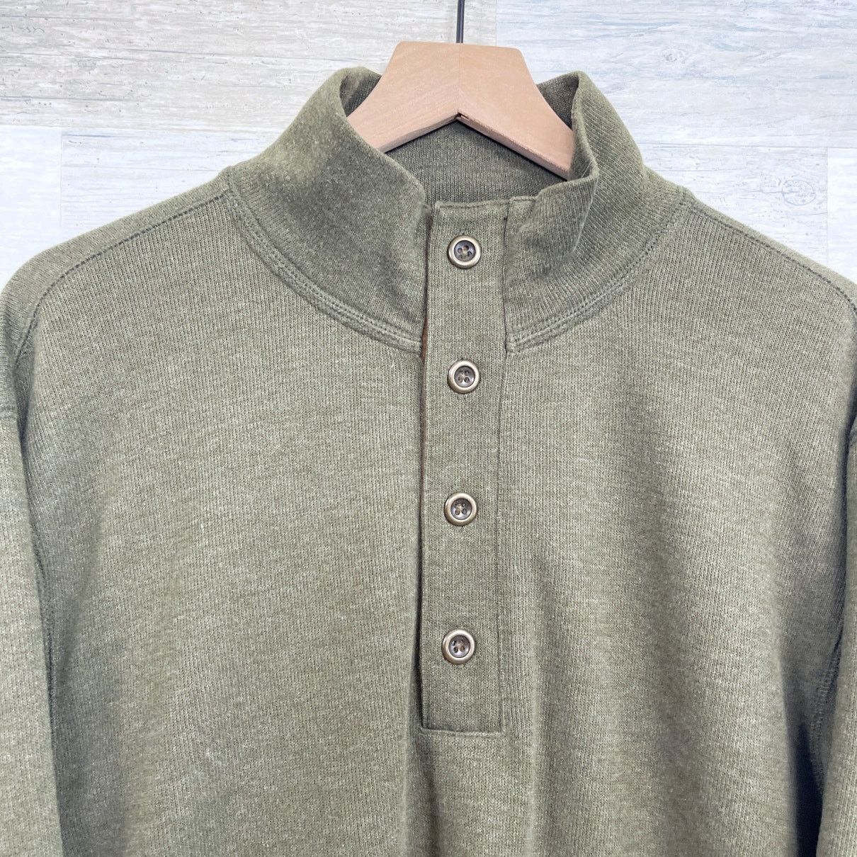 Other Territory Ahead Zip Button Polo Sweater Green Patches Mens L Size US L / EU 52-54 / 3 - 2 Thumbnail