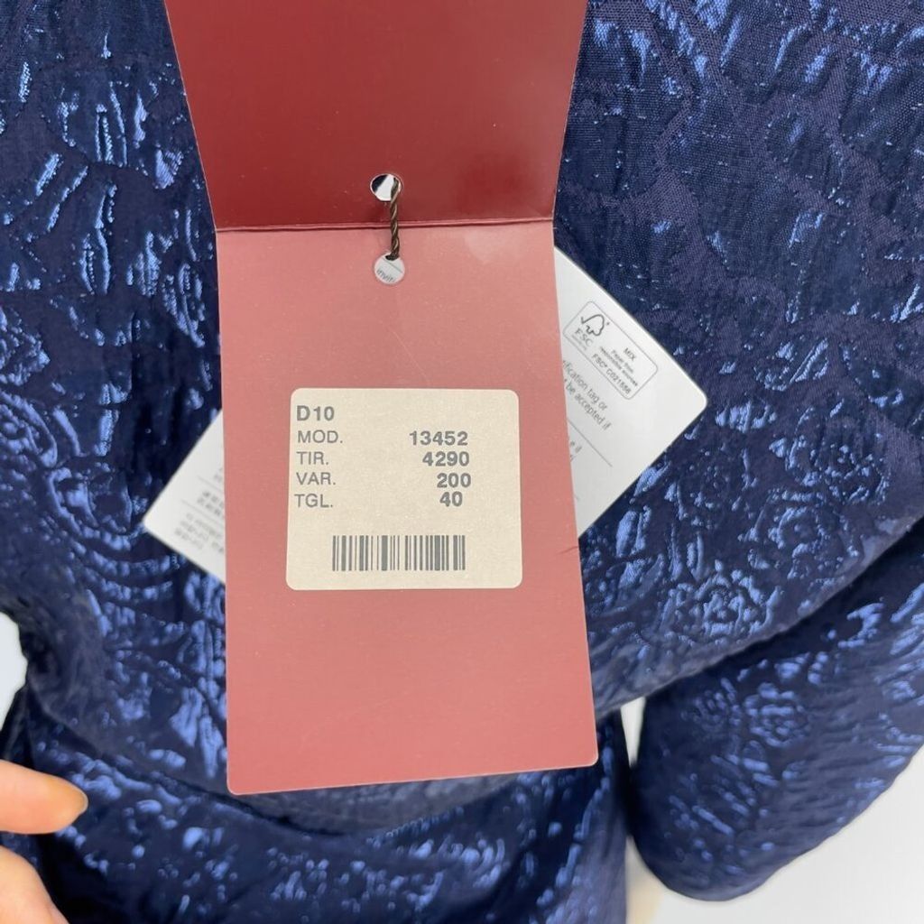 Etro ETRO 2480$ NWT Metallic Cloqué Floral Dress Royal blue IT 40 Size S / US 4 / IT 40 - 15 Thumbnail