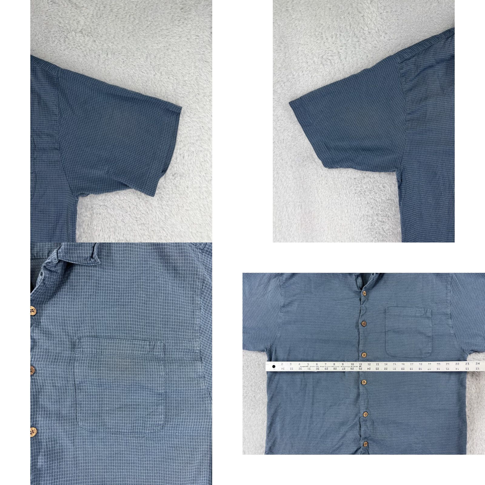 Tommy Bahama Tommy Bahama Shirt Men XL Blue Silk Plaid Hawaiian Button-Up Size US XL / EU 56 / 4 - 8 Thumbnail