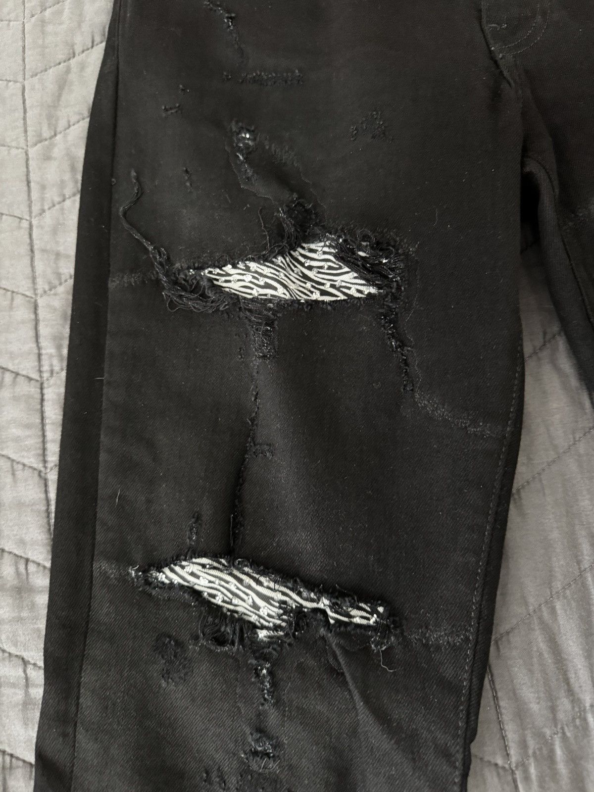 Amiri Amiri Zebra Patch Crystal Jeans - Size 32 | Grailed