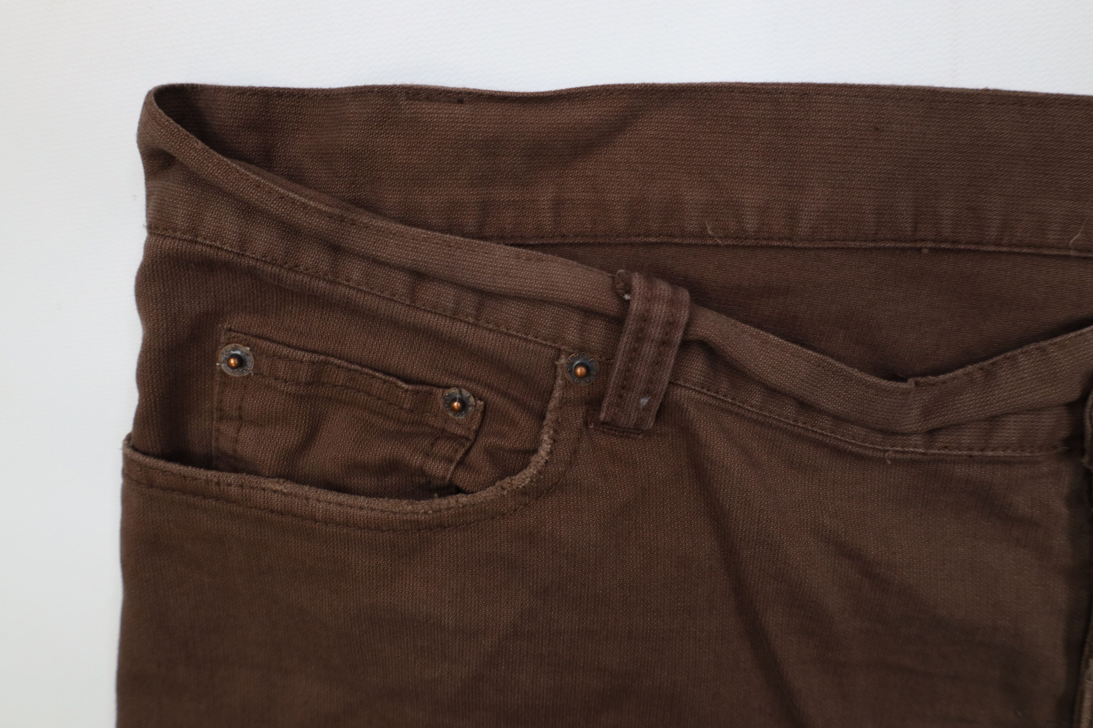 Vintage Vintage 90s Y2K Streetwear Baggy Wide Leg Twill Pants Brown Size US 42 / EU 58 - 8 Thumbnail