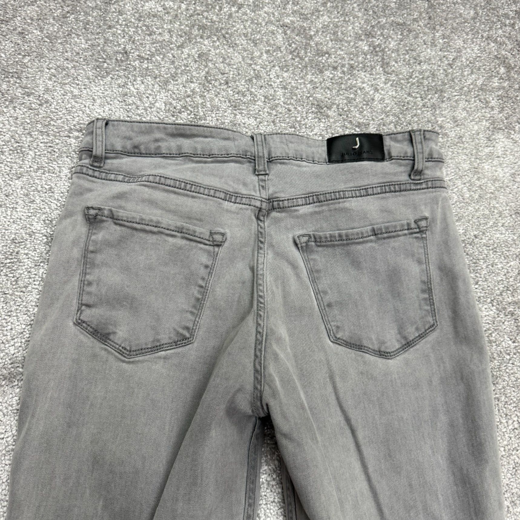 Denime Julio Jeans Women Cropped Slim Fit Mid Rise Denim 8 Gray Stone Wash 5-Pocket Modern Casual Womens Size 30" / US 8 / IT 44 - 4 Thumbnail