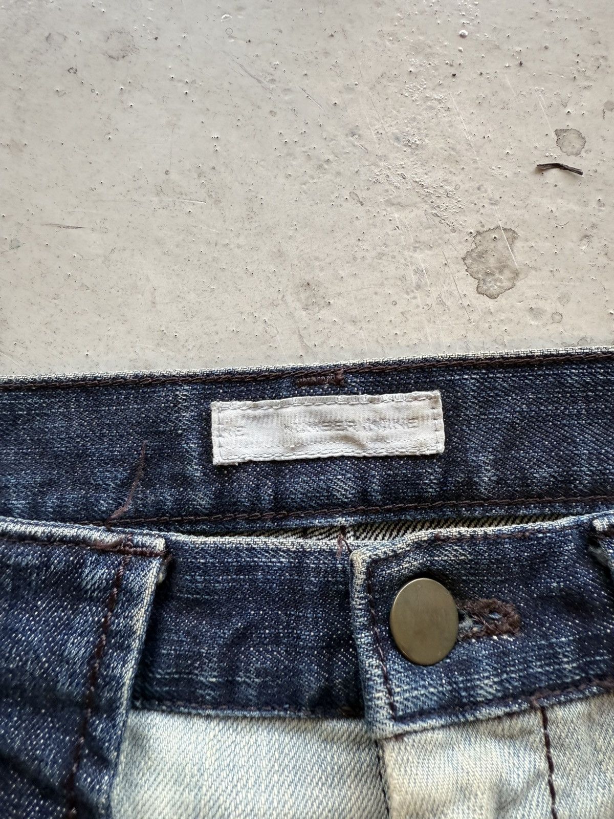 Number (N)ine Number Nine A/W 2000 “Redisun” Distressed Bush Denim Pant Size US 32 / EU 48 - 3 Thumbnail