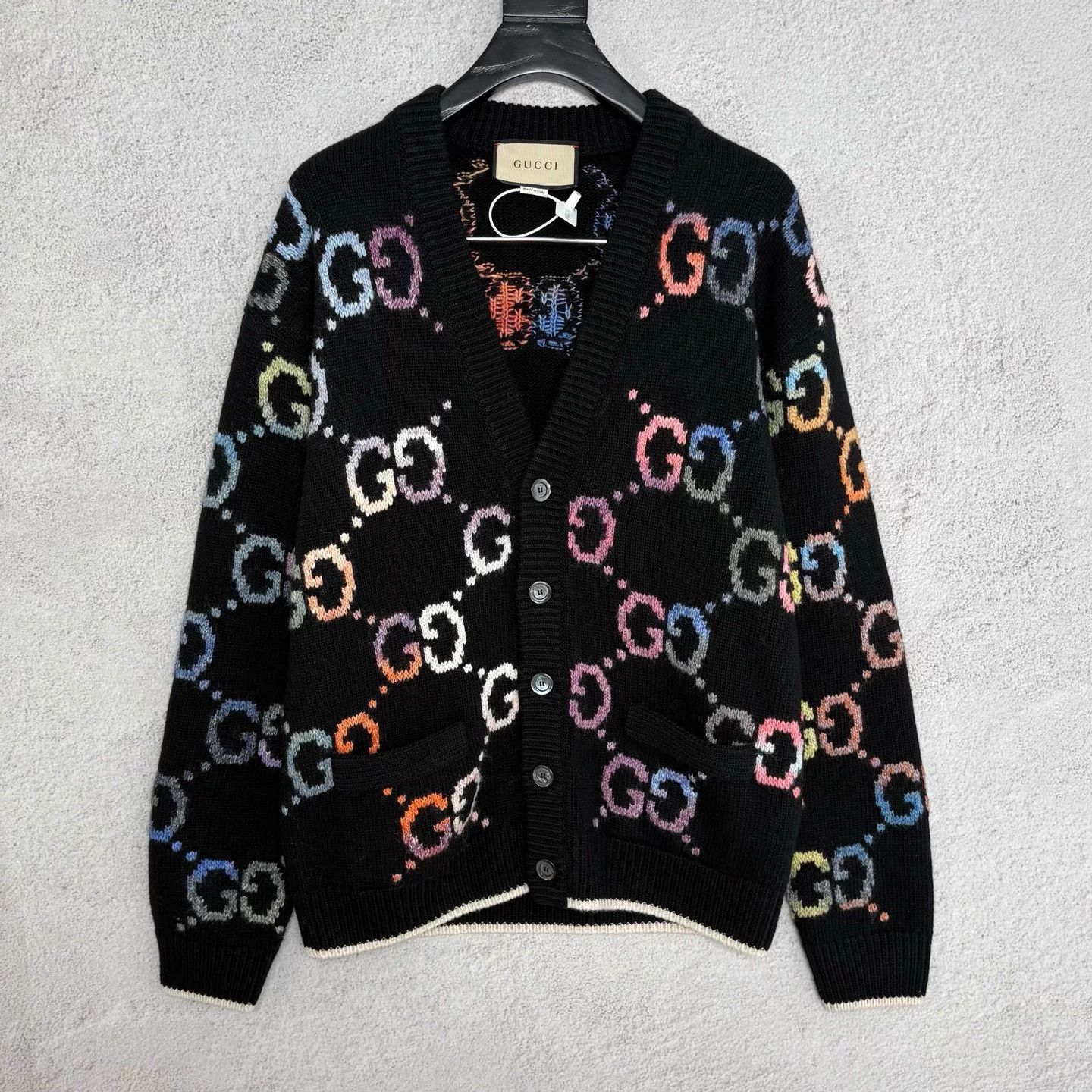 Gucci Gucci Rainbow Double G Wool Cardigan M NWT Size US M / EU 48-50 / 2 - 1 Thumbnail
