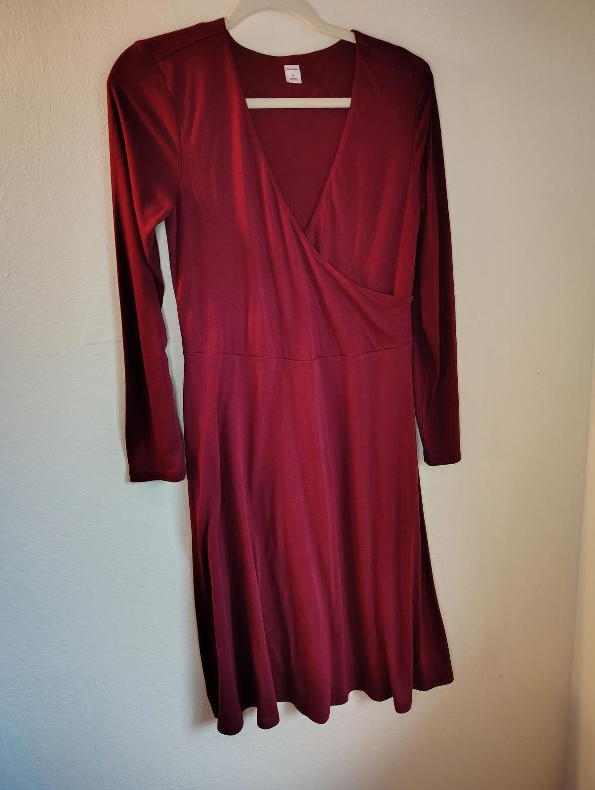 Old Navy Old Navy Long Sleeve A line Wrap Dress - Burgundy Size M Size M / US 6-8 / IT 42-44 - 2 Thumbnail