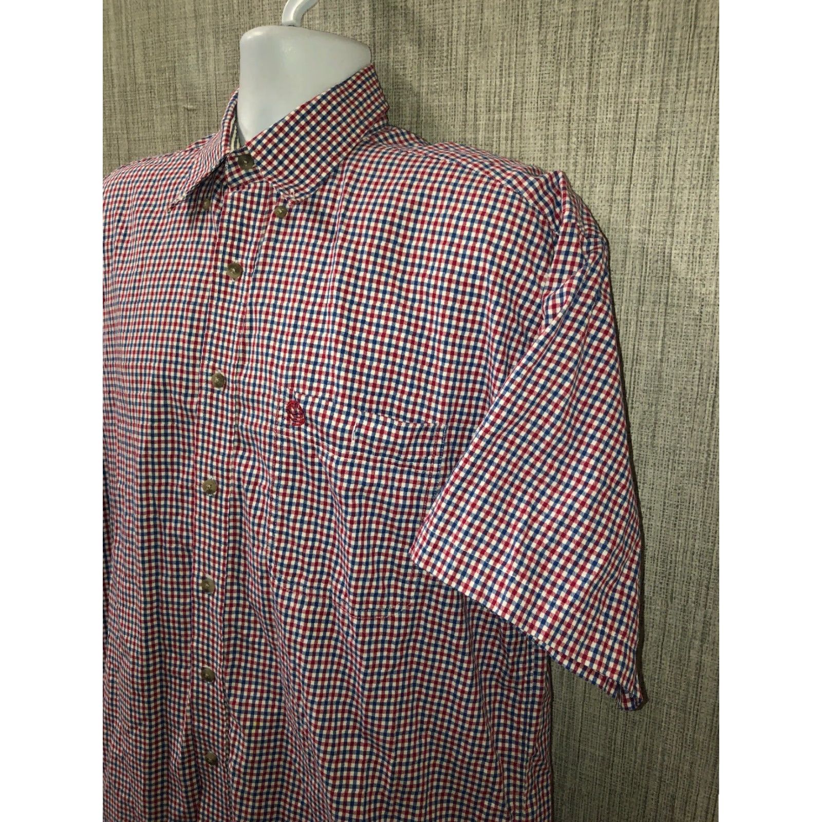 Wrangler George Strait Wrangler Mens Plaid Short Sleeve Button Front Shirt 23 Inch Armpit L Multicolor Button-Up Shirts Mens Size US L / EU 52-54 / 3 - 2 Thumbnail