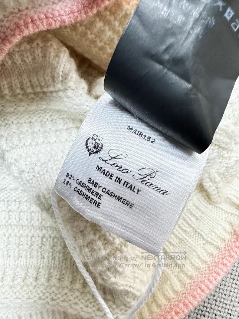 Loro Piana Loro Piana Beige cashmere knit top with pink edges Size XS / US 0-2 / IT 36-38 - 6 Thumbnail