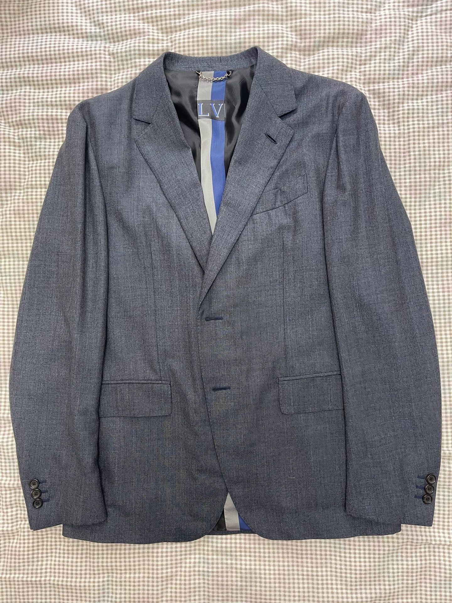 Louis Vuitton Louis Vuitton basic blazer haze blue men's 50 Size 50R - 1 Thumbnail