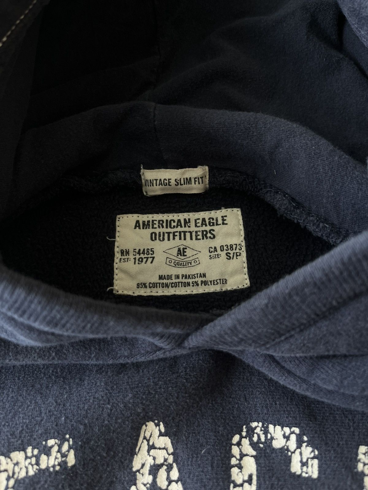 American Eagle Outfitters Vintage American Eagle Slim Fit Hoodie Navy Blue Size US S / EU 44-46 / 1 - 2 Thumbnail