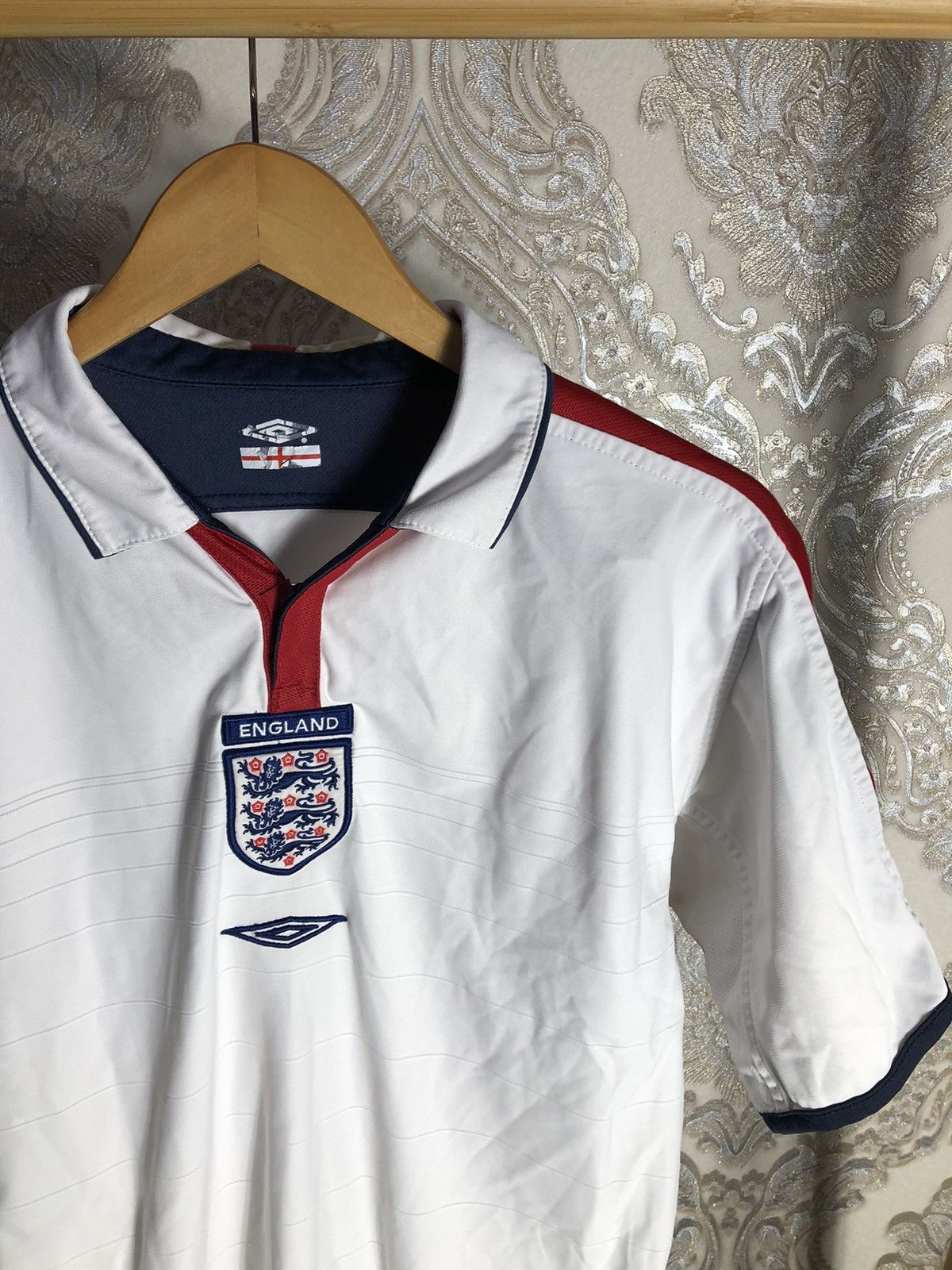Vintage VERY RARE UMBRO ENGLAND RETRO SOCCER JERSEY MANCHESTER 90s Size US M / EU 48-50 / 2 - 2 Thumbnail